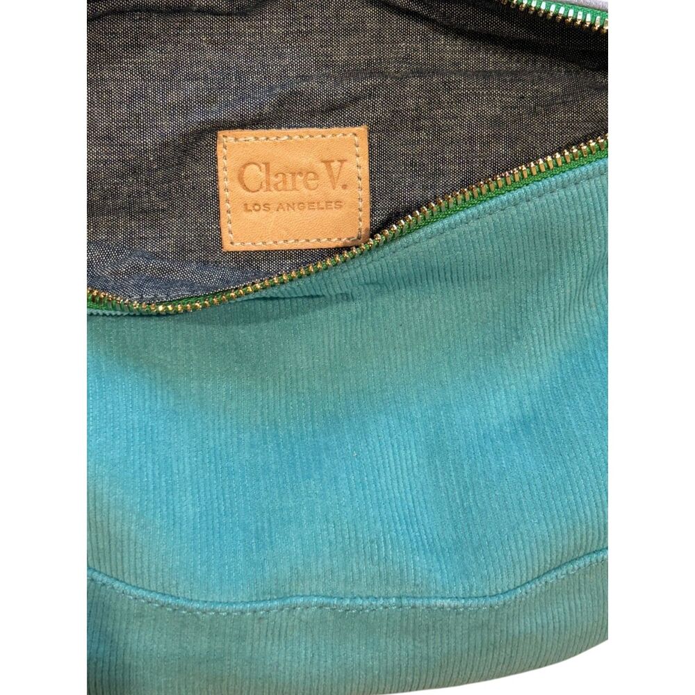 NWT Clare V. Corduroy Leather Belt Bag Lavender Teal
